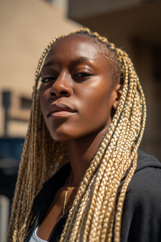Blonde braids black women honey blonde box braids