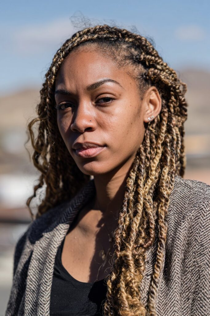 Honey blonde box braids blonde and brown mix