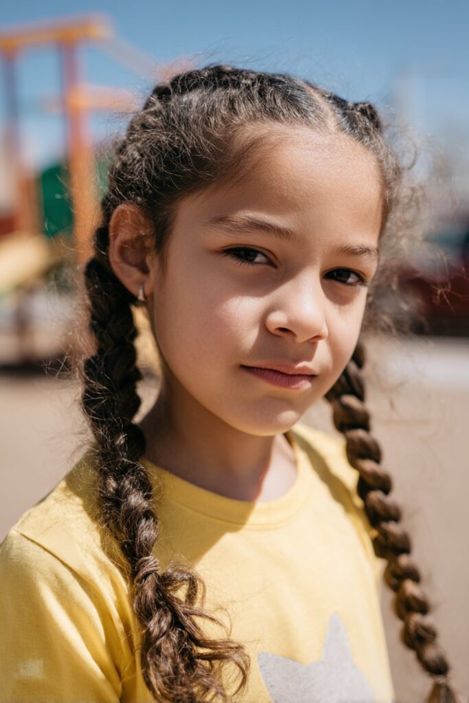 Kids lemonade braids jumbo bold style