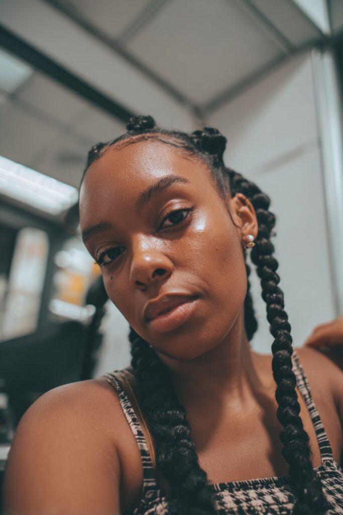 Cute braided hairstyle for black women lemonade braids