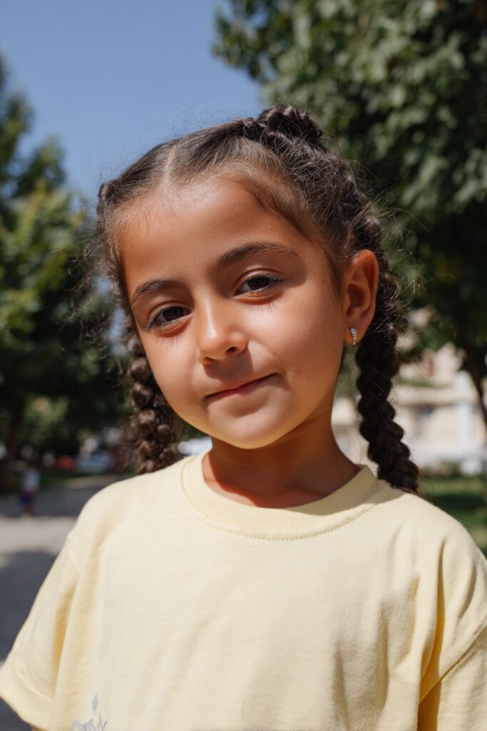 Kids lemonade braids mini style