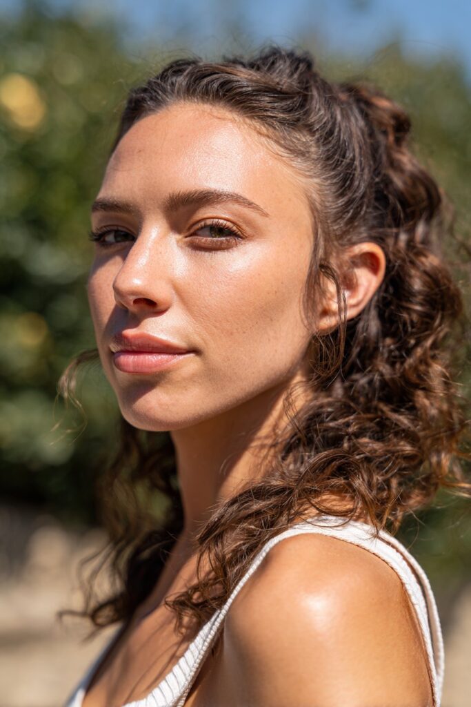 Pin secured waves cute summer hairstyle