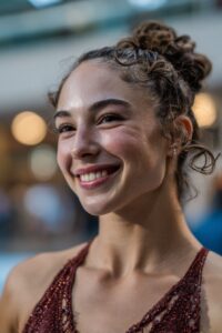 Romantic Messy Low Bun with Face Framing Pieces 1