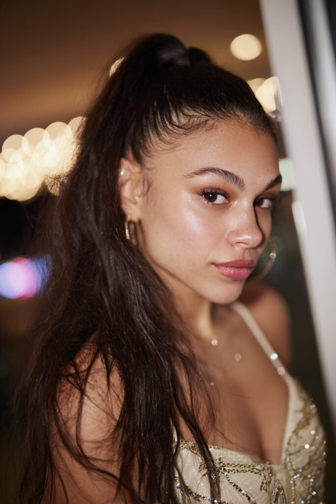 Prom hair ponytail sleek high ponytail with face framing layers