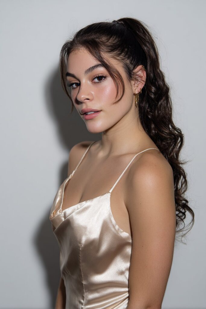 Easy prom hair sleek low ponytail style