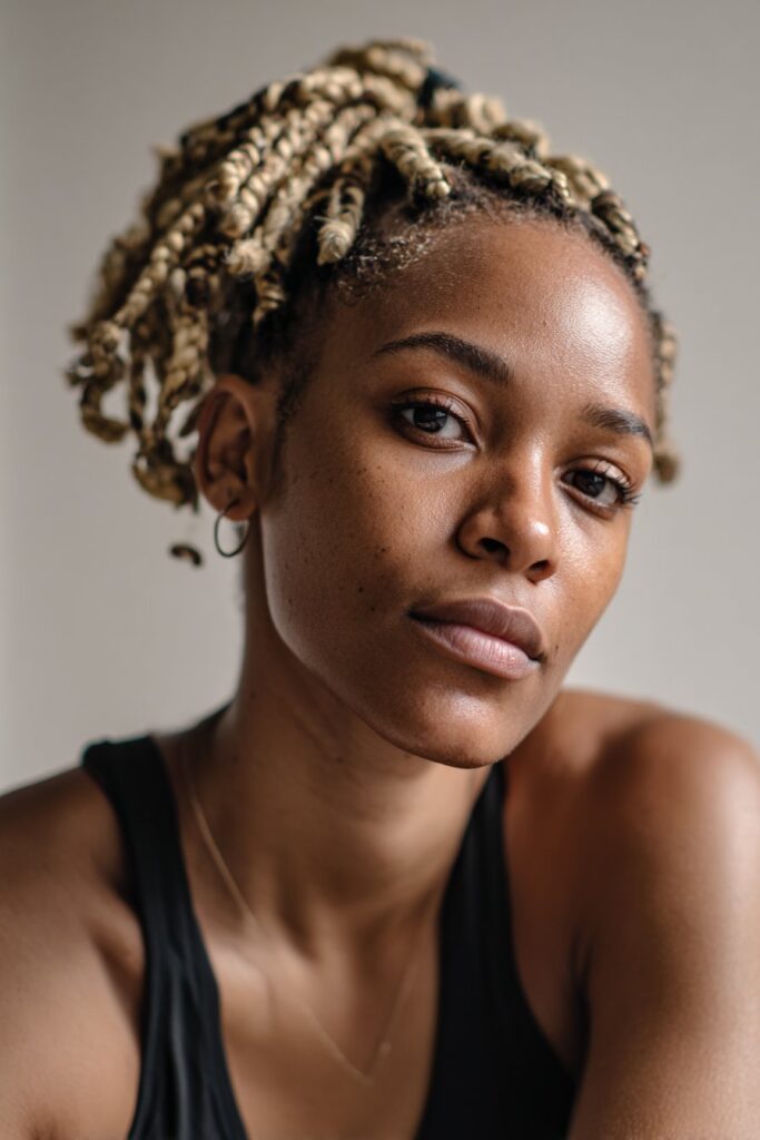 Honey blonde box braids small knotless braids