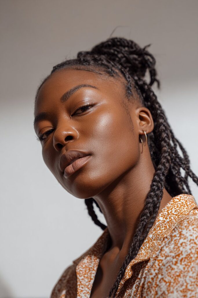 Cute braided hairstyle for black women stitch braids