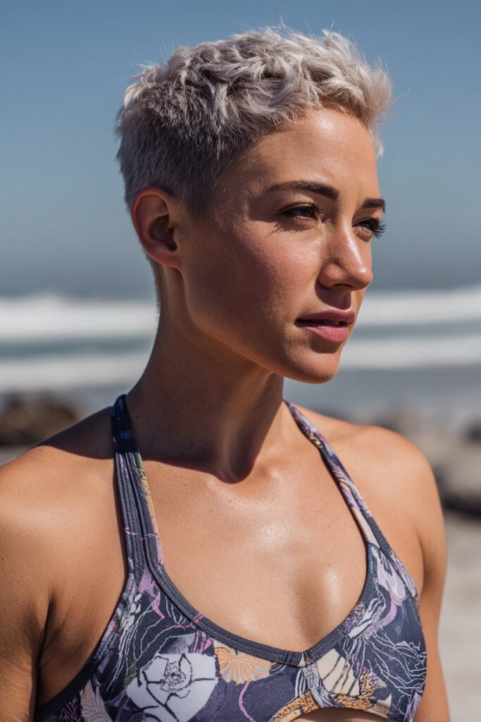 Beach hairstyles for short hair textured pixie