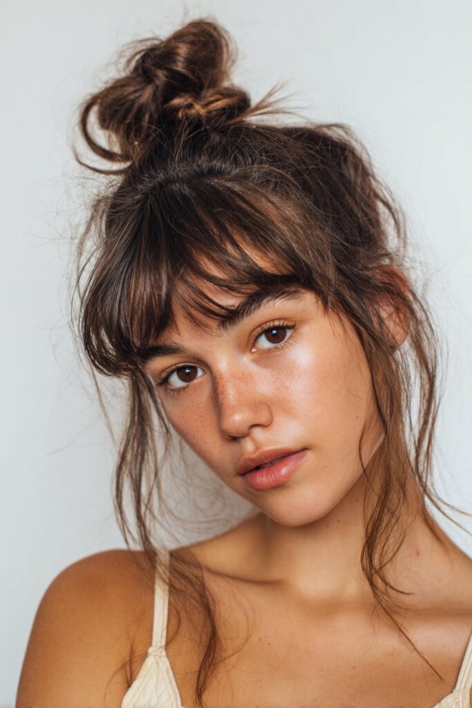 12 Stunning Summer Hairstyles for Long Hair You’ll Love 5 Top knot summer hairstyle for long hair