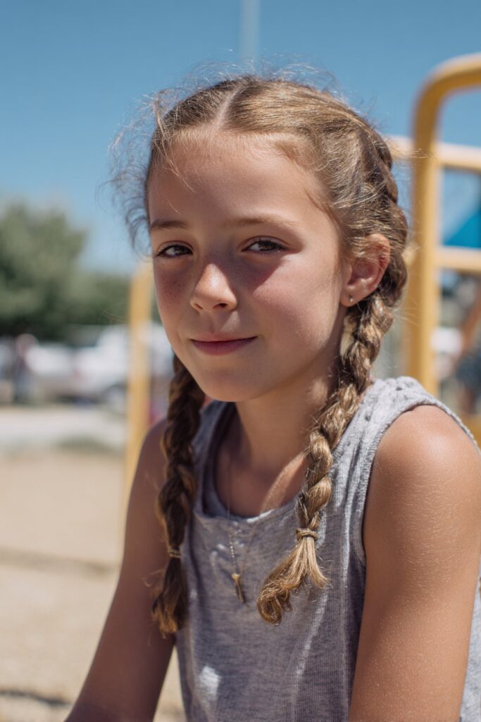 Kids lemonade braids triangle parts