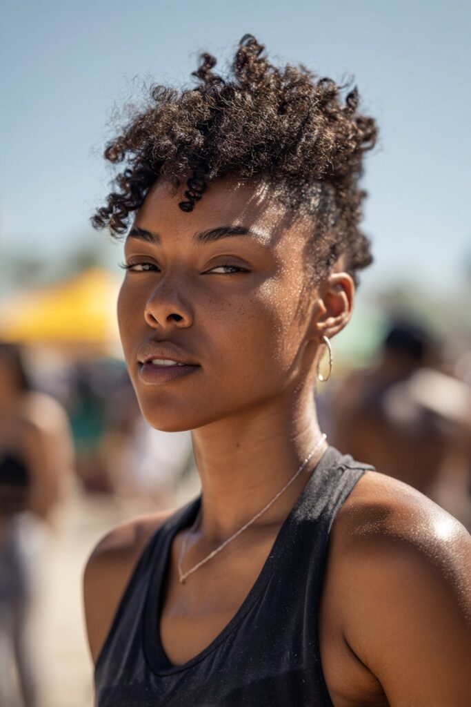 Freaknik hairstyle voluminous finger waves