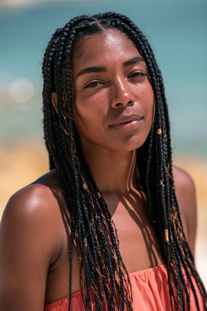 Summer braid hairstyles box braids