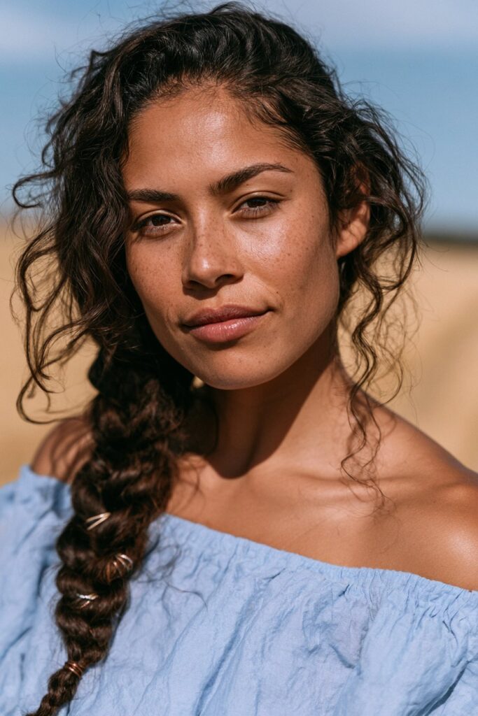 Summer braid hairstyles side braids