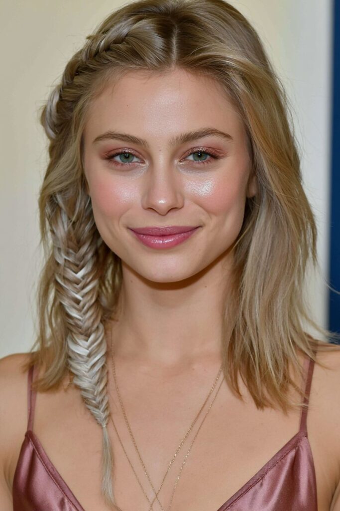 Summer hairstyles for medium hair fishtail braid