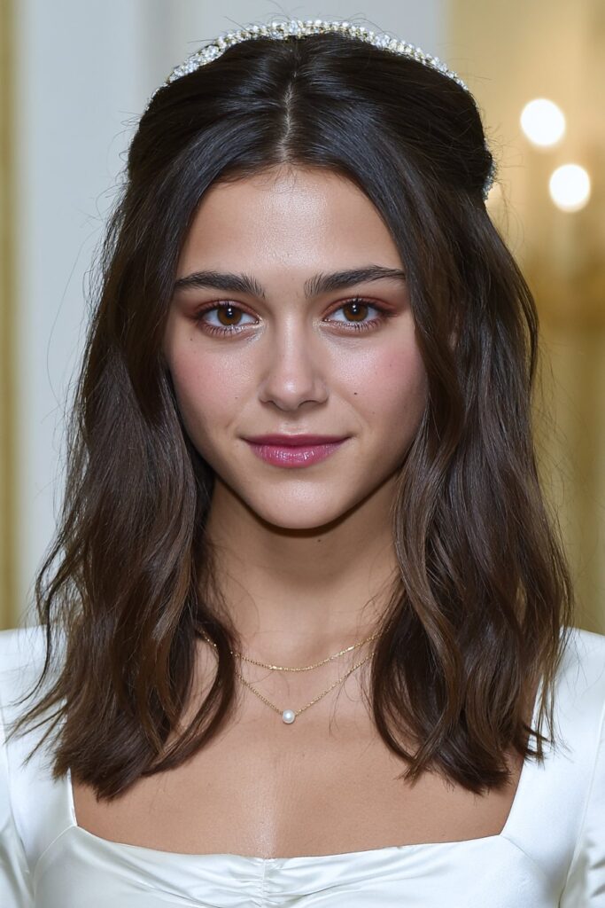 Summer hairstyles for medium hair half up accessories