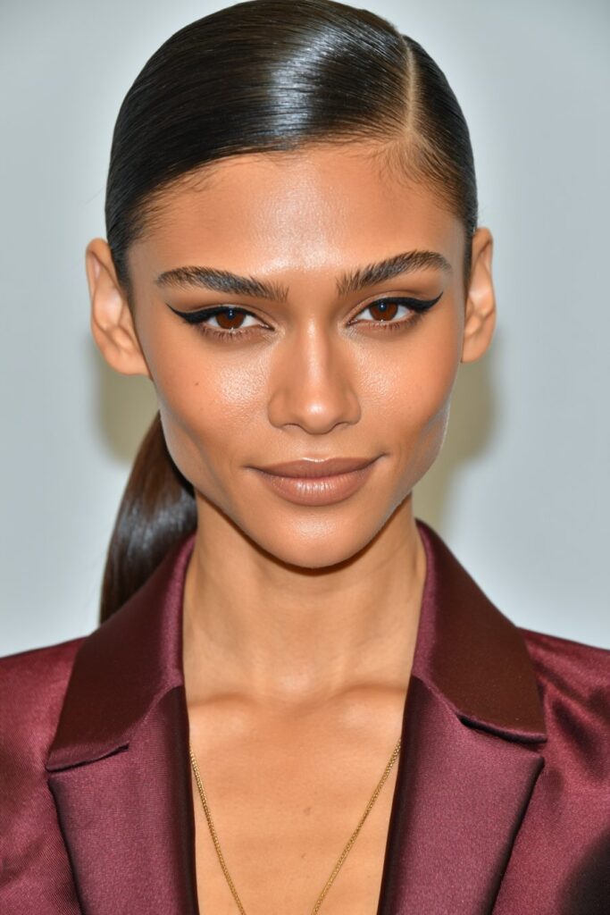 Summer hairstyles for medium hair sleek low ponytail