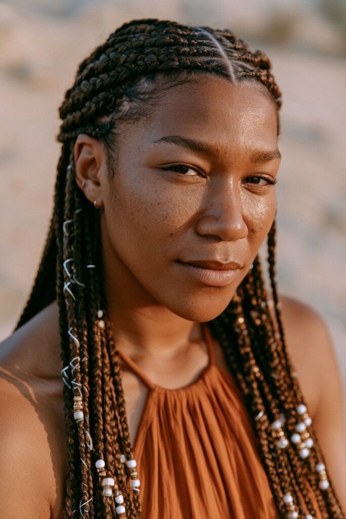 Summer braid hairstyles Fulani braids