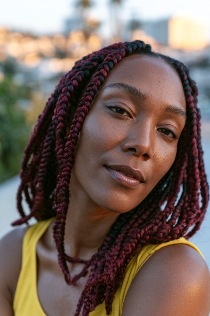 Summer braid hairstyles knotless braids