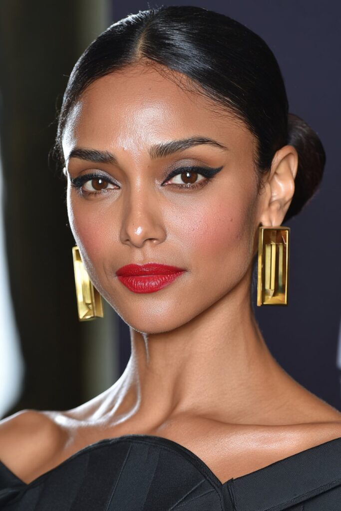 Summer hairstyles for medium hair slicked back bun