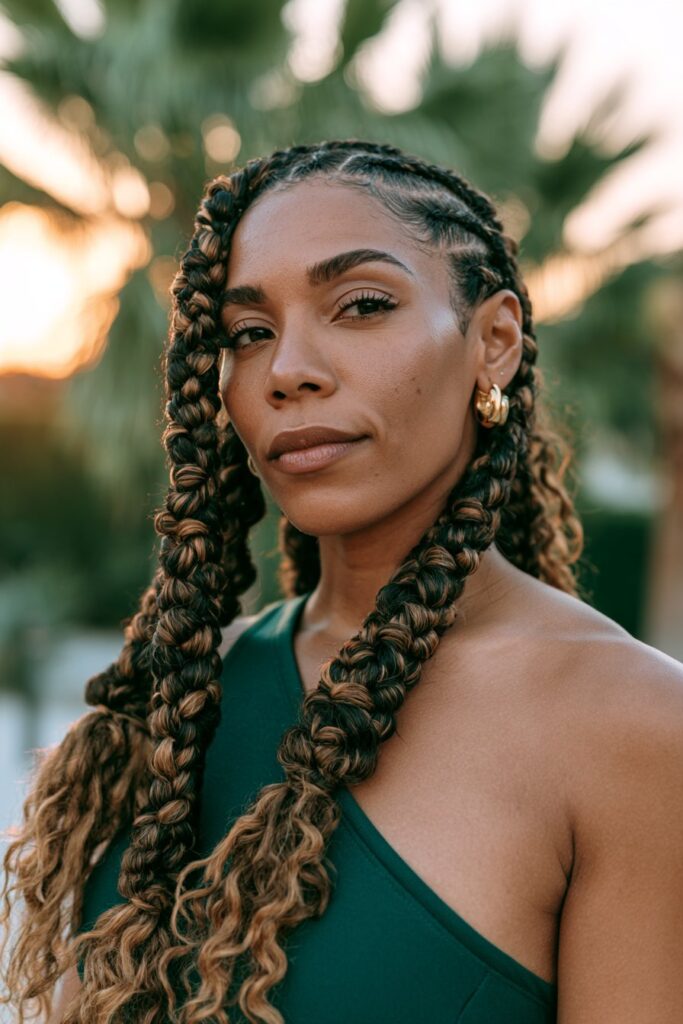 Summer braid hairstyles goddess braids