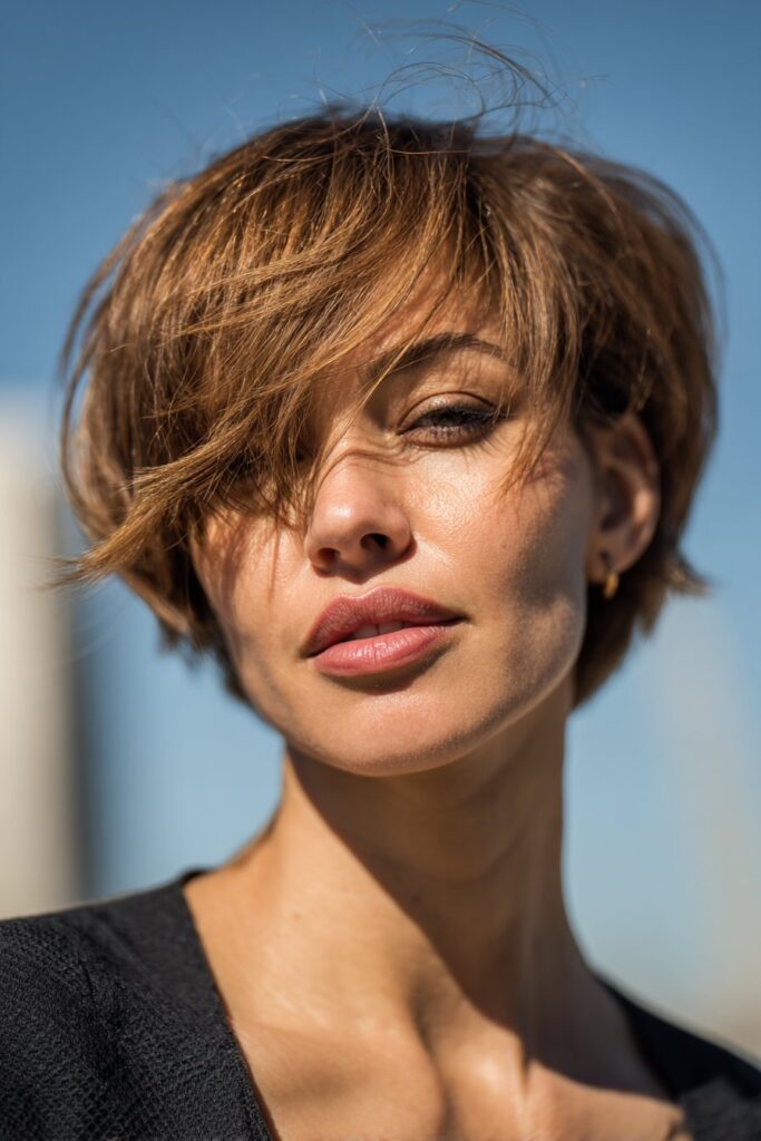 Summer hairstyles for short hair asymmetrical bob