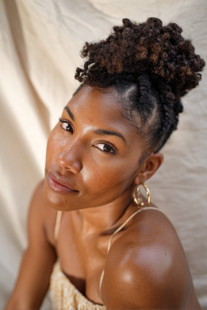 Twist out hairstyles braided front