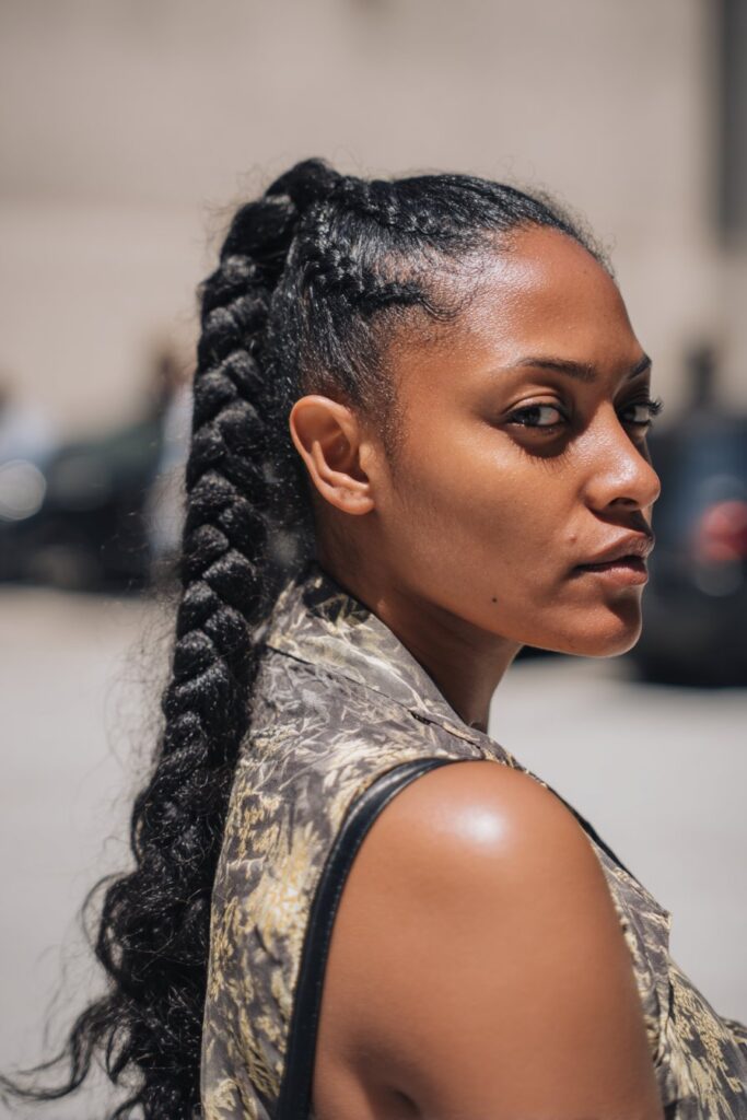 Braided ponytail hairstyles weave ponytail