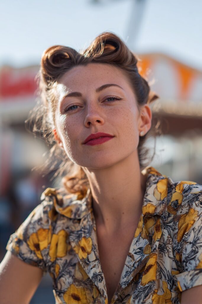 Memorial day hairstyles victory rolls