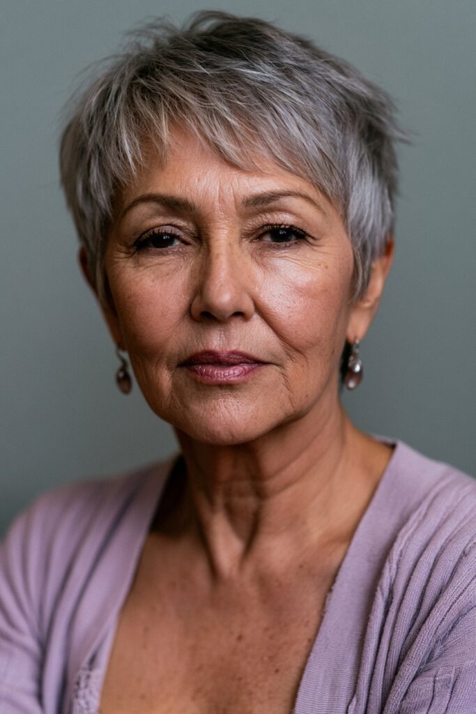 12 Trendy Short Hairstyles for Women Over 70 3 Short hairstyles for women over 70 feathered pixie bangs