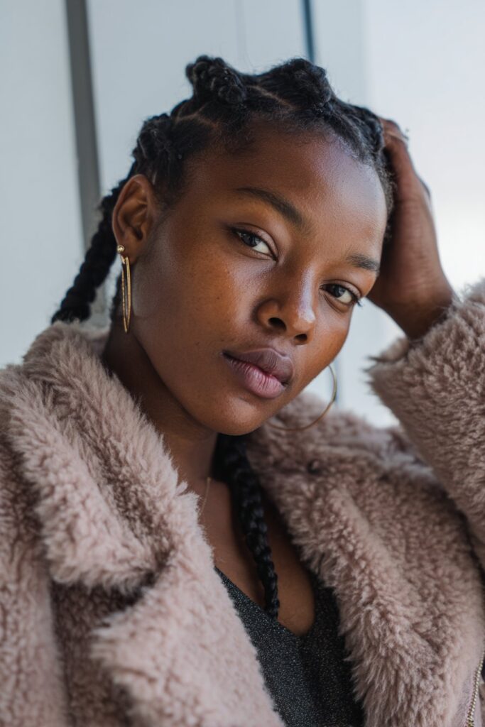Flat twist hairstyles black women feed in extensions