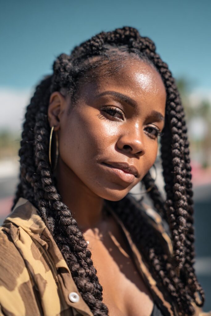 Summer hairstyles for black women Ghana braids