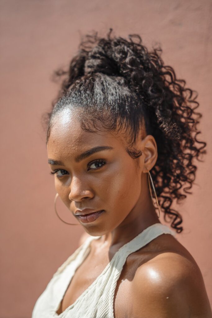 Twist out hairstyles high ponytail