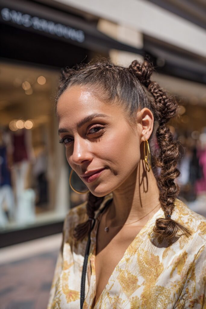 Braided ponytail hairstyles pull through braid