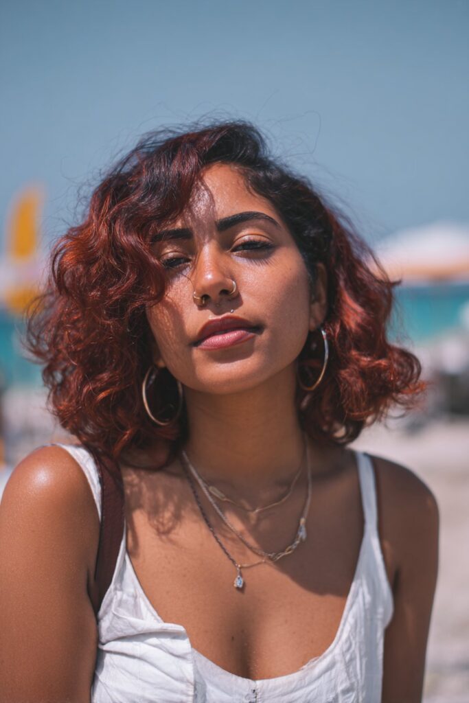 Memorial day hairstyles red white blue beach waves