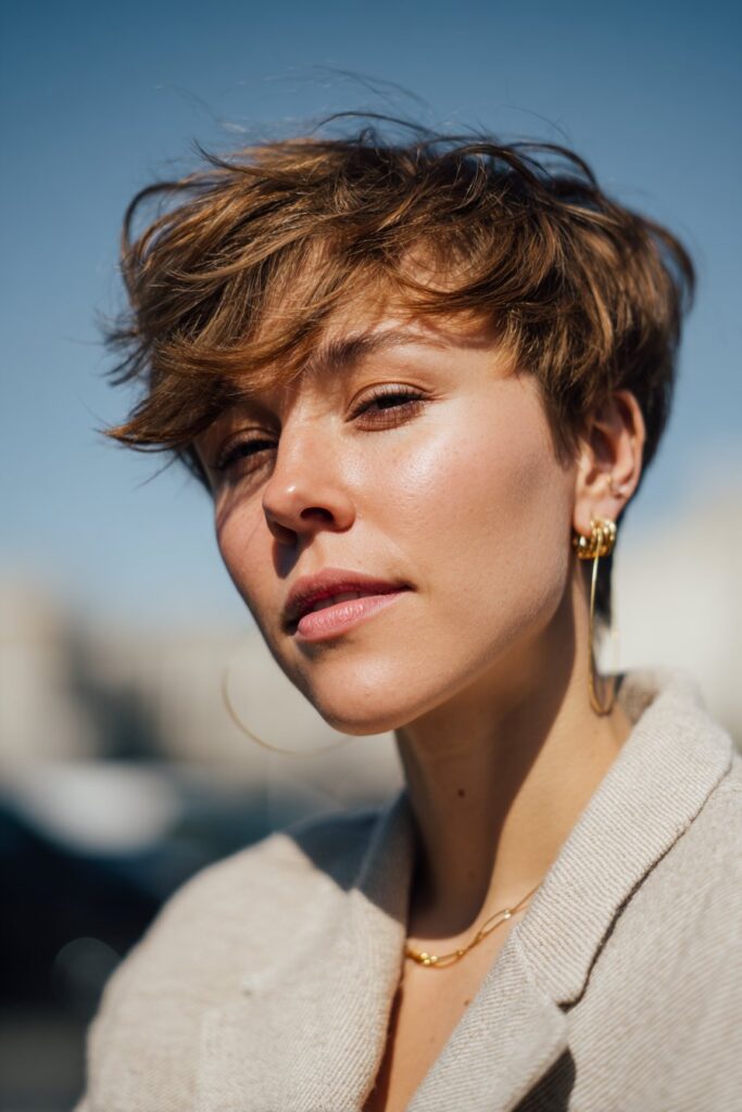 Summer hairstyles for short hair tousled pixie volume