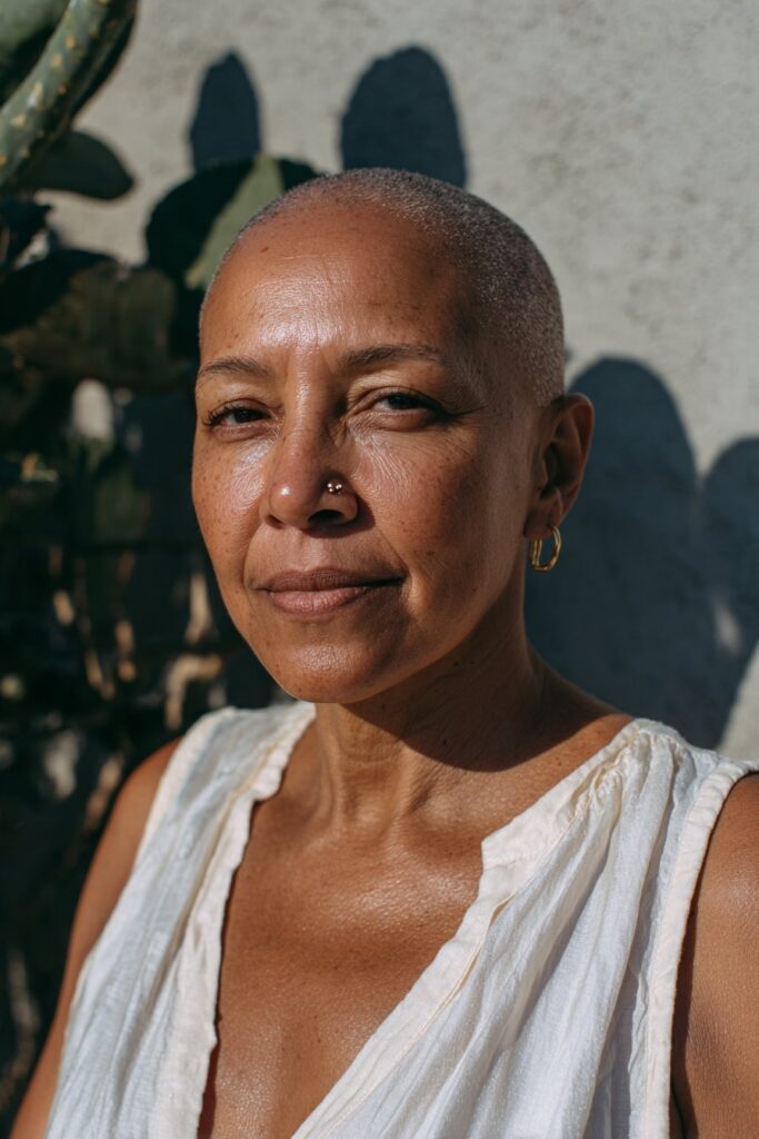 15 Timeless Shaved Hairstyles for Older Black Women 14 Shaved hairstyles for older black women bald head style