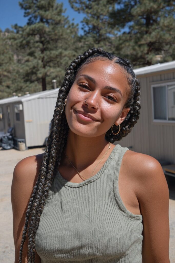 Camp hairstyles black women box braids