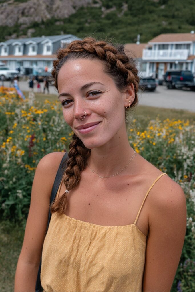 Summer camp hairstyles braided headband
