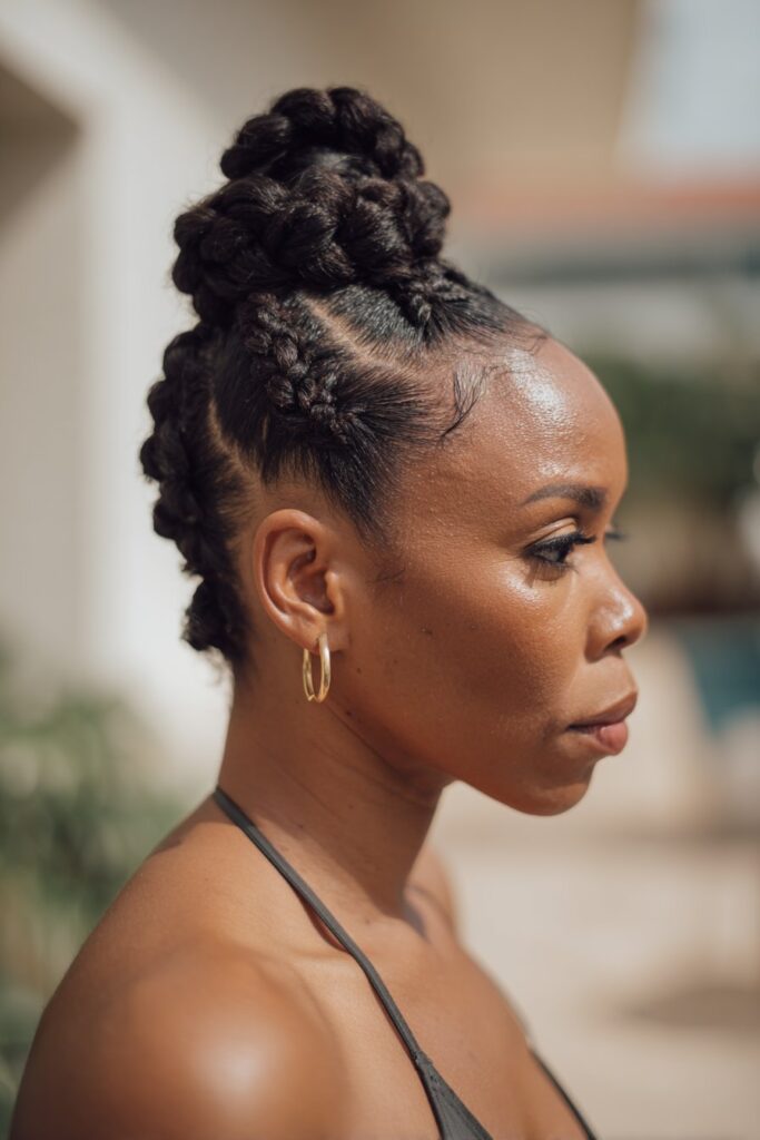 Braided ponytail hairstyles braided updo