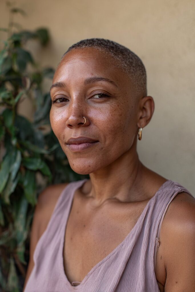 15 Timeless Shaved Hairstyles for Older Black Women 10 Shaved hairstyles for older black women Caesar cut