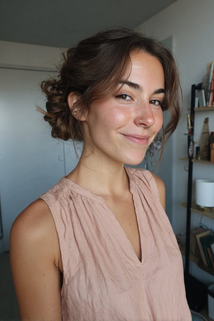 Greasy hair hairstyles claw clip updo