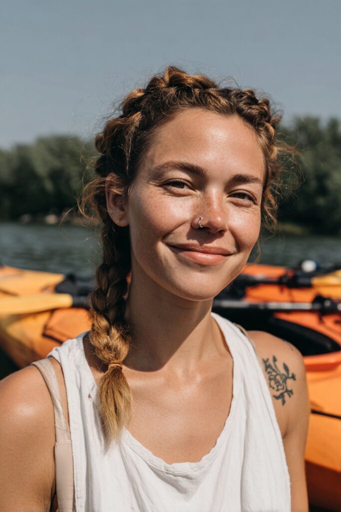 Lifeguard hairstyles crown braid