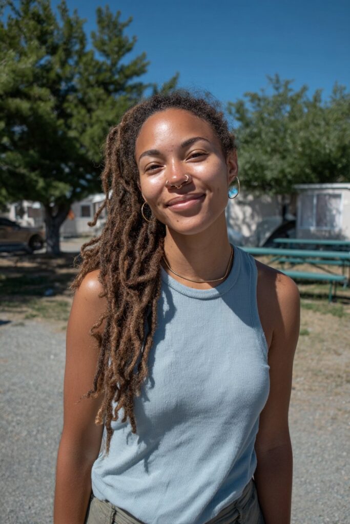 Camp hairstyles black women faux locs