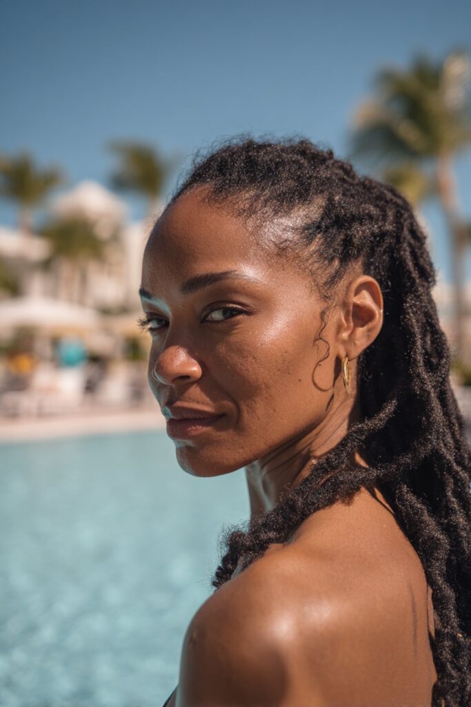 12 Best Pool Hairstyles for Black Women: Top Summer Looks 4 Pool hairstyles for black women faux locs