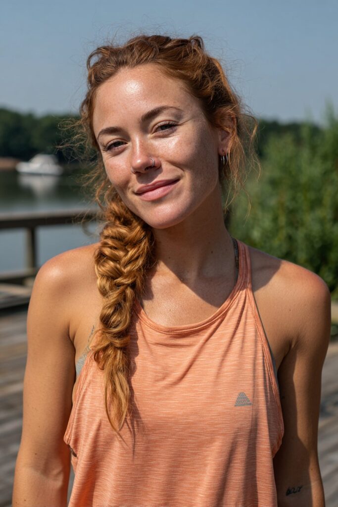 Lifeguard hairstyles fishtail braid