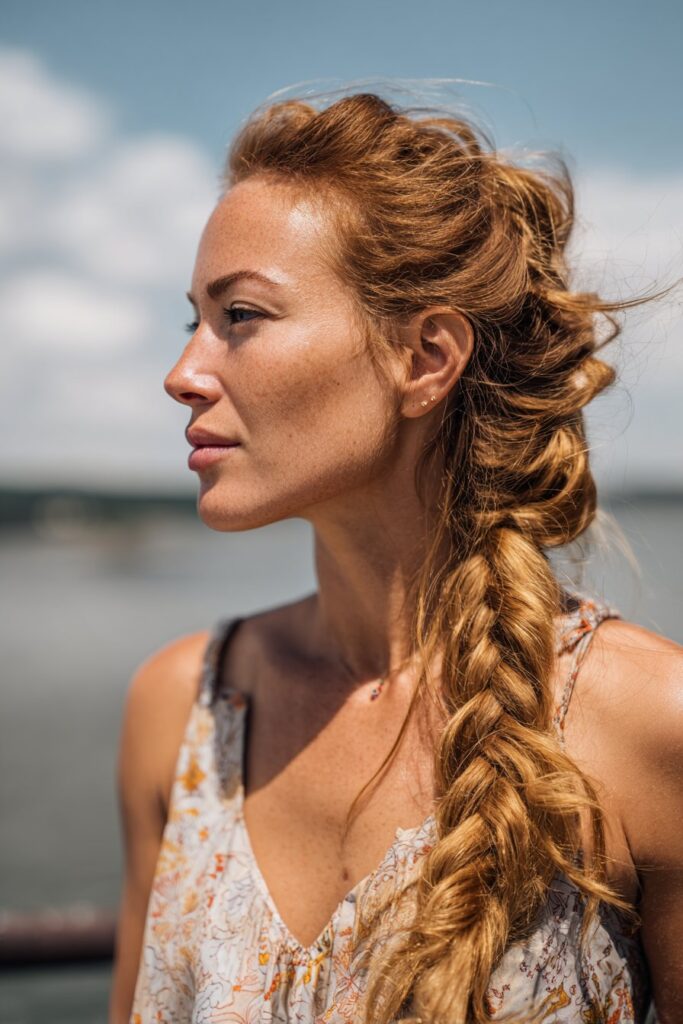 Lake hairstyles fishtail braid