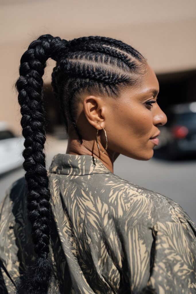 Braided ponytail hairstyles fishtail braid