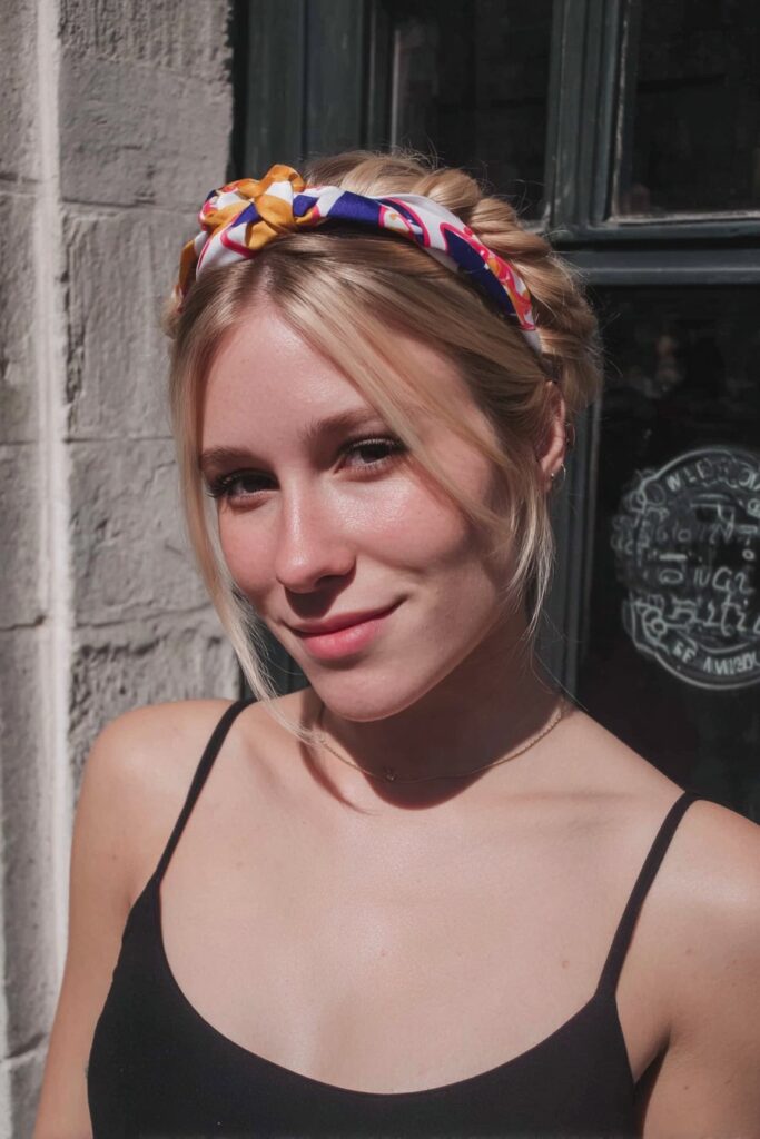 15 Elegant Bandana Hairstyles for Work to Try 10 Bandana hairstyles for work French twist