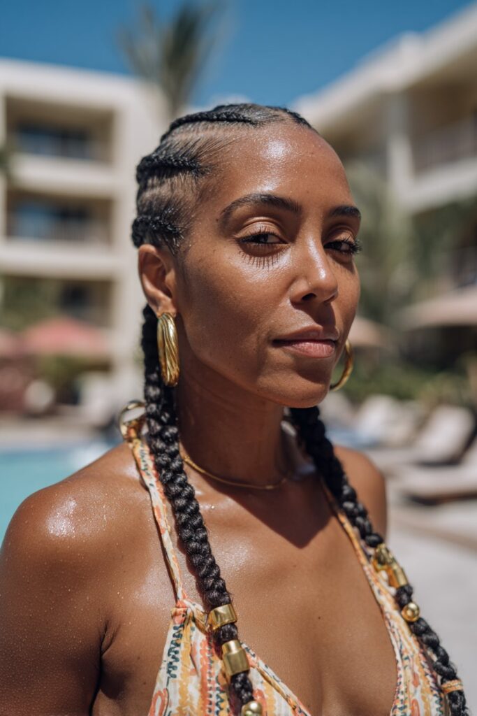 12 Best Pool Hairstyles for Black Women: Top Summer Looks 7 Pool hairstyles for black women Fulani braids