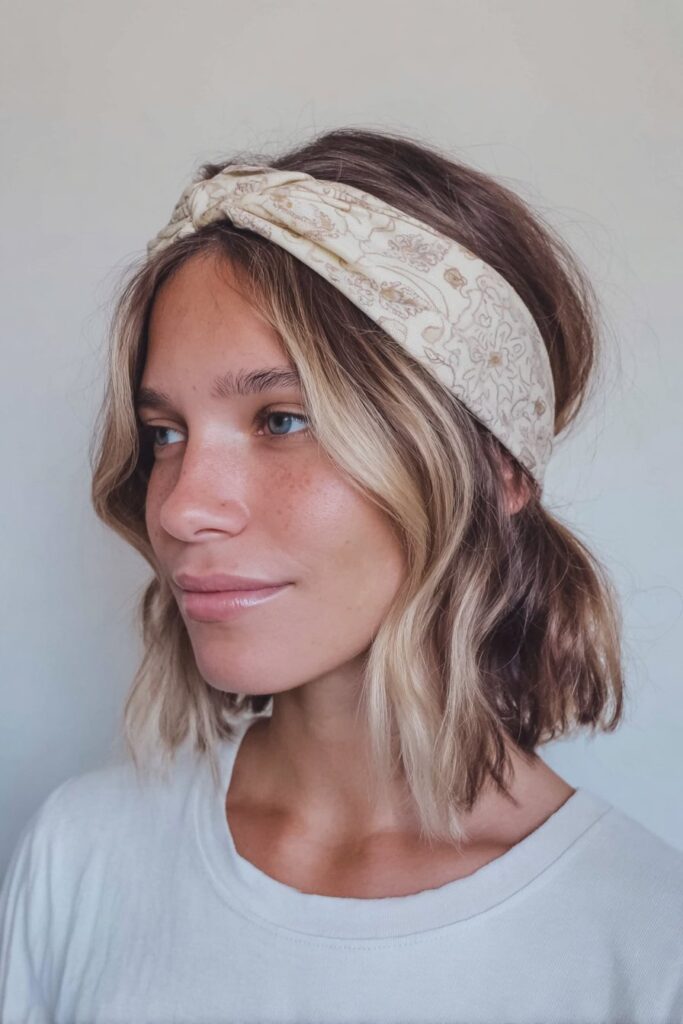 Bandana hairstyles for short hair full coverage wrap
